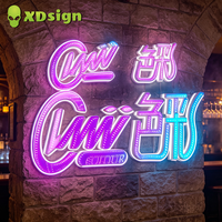 Lettres en relief 3D personnalisées Infinity Abyss, lettres en relief LED, acrylique transparent, lumière néon, contrôlées par Bluetooth, étanches IP65, publicité