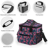 Panier isotherme de camping portable et écologique, réutilisable, imperméable, en polyester, avec poignée, pliable, grande capacité, en aluminium
