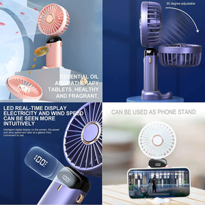 Ventilador de mano portátil 2025, calentador de batería recargable eléctrica USB de 1200mAh para secado de extensión de pestañas, Mini ventiladores portátiles pequeños - Product Image 4