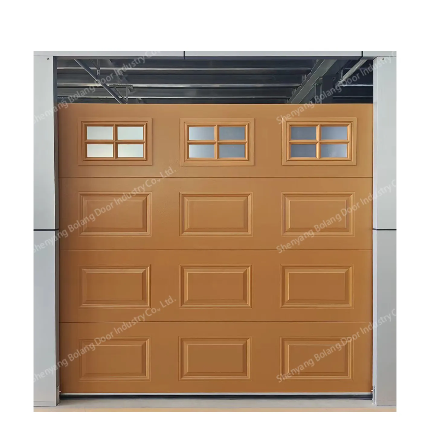 Hiện đại Châu Âu thép tùy chỉnh PU Panels 9x6 tự động cắt nhà để xe cửa Porte de nhà để xe với hoàn thành bề mặt kính