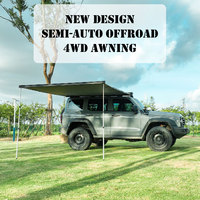 Auvent latéral de toit de voiture semi-automatique Wareda en aluminium pour camping 4x4 tout-terrain