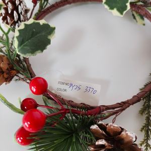 زهور اصطناعية بالجملة لصنع إكليل شمعة عيد الميلاد مع توت اصطناعي لتزيين الطاولة والمنزل في العطلات - Product Image 5