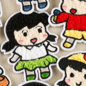 Patch brodé auto-adhésif, motif dessin animé mignon, personnage anime fille garçon, pour décoration de coque de téléphone, chaussures, chapeaux et vêtements - Product Image 2