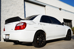 สปอยเลอร์หลังคาร์บอนไฟเบอร์ทรง Ducktail สำหรับรถซูบารุ อิมเพรสซ่า WRX STi <span class=keywords><strong>JDM</strong></span> ปี 2008 ขึ้นไป - Product Image 3