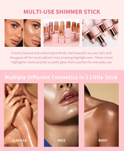 Paleta de Maquillaje en Crema Iluminadora Mineral Rosa Resistente al Agua con Brillo y Contorno para Marca Privada - Product Image 3