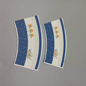 Vaso de Papel Kraft Desechable para Jugo, con Impresión Personalizada de Grado Alimenticio, Recubierto con PE/PLA, en Forma de Abanico - Product Image 3