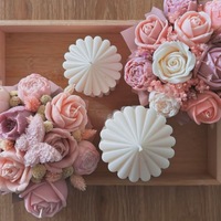 Handgekräuselte Rosen-Duftkerze Valentinstag Hochzeit Duft Heimdekoration Sojawachs Romantisches Parfüm