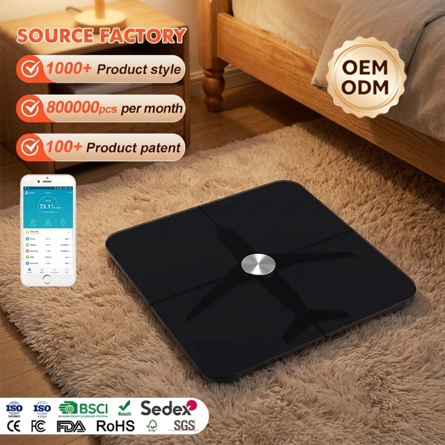 Smart WiFi Digital Body Composition Scale App Controlled Weight BMI Body Fat Muscle Mass Analyzer Auto Sync Smart Wireless Scale
