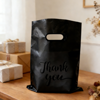 Sacs de courses en plastique HDPE durables avec poignées découpées pour vêtements et chaussures – Minimalistes, tendance, personnalisables