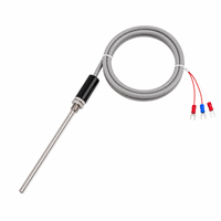 PT100 RTD Temperature Sensor 3 Wire High Precision WZP Stainless Steel Probe Thread Mounted for Industrial Pipeline Water Tank