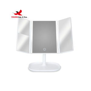 Espejo Cosmético Portátil de Viaje, Precio Bajo, Directo de Fábrica, Pantalla Táctil con Atenuación, Espejo de Tres Pliegues, HD - Product Image 1