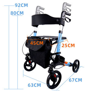 טיפול ושיקום פנימי מספק ווקר ווקר עם מושב עזרי אלומיניום ניידים חיצוני - Product Image 5