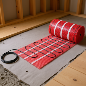 Tapis chauffant en maille auto-adhésif de 150 pieds carrés, 120V avec thermostat, accessoires de revêtement de sol, modèle D0100XUYYVG - Product Image 2