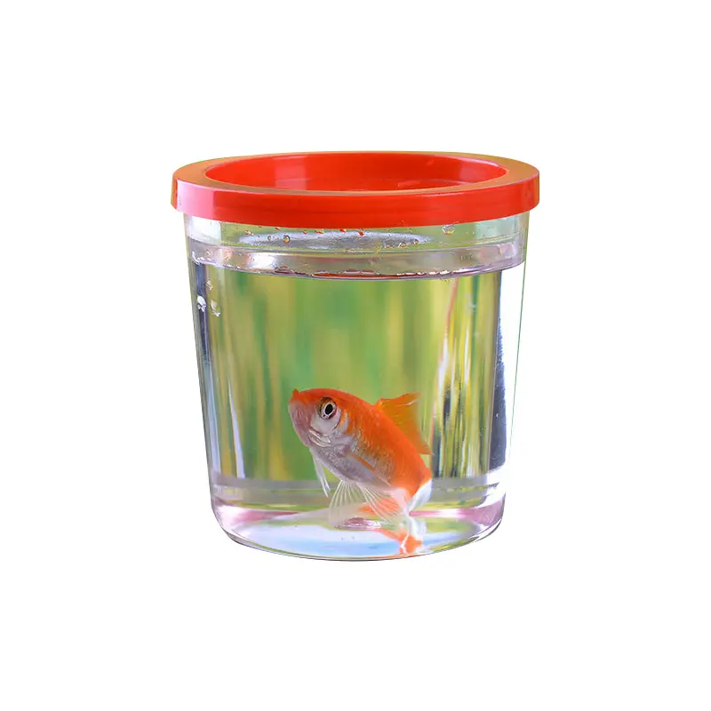 Forniture per animali domestici scatola per allevamento di pesci di piccole dimensioni ciotole in plastica per meduse Mini tazza per acquario Betta portatile