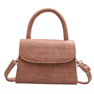 Bolso cruzado pequeño con patrón de cocodrilo para mujer, <span class=keywords><strong>bandolera</strong></span> de cuero PU, Mini bolso de hombro con asa superior - Product Image 1