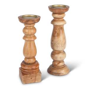 เชิงเทียนไม้ตกแต่งสำหรับห้องนั่งเล่นขายดีโคมไฟไม้อะคาเซียทำด้วยมือ - Product Image 1