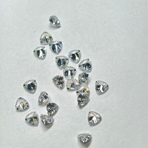 Triangle Cut Cubic Zirconia Loose Gemstones Clear White For Jewelry Making Synthetic Lab Created Zircon Stone - Product Image 3