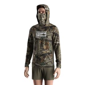 Camiseta Verde de Secado Rápido Anti-UV Ecológica Más Vendida para Hombre, Sudadera con Capucha de Camuflaje de Spandex para Pesca - Product Image 5