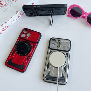 磁気リングアーマー防爆レンズスタンドキックスタンドLichicase回転カメラ360ワイヤレス携帯電話ケース - Product Image 1