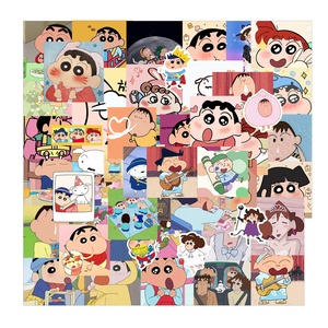 50 Uds lindo Crayon <span class=keywords><strong>Shin</strong></span> <span class=keywords><strong>Chan</strong></span> pegatina de dibujos animados para niña calcomanía de papel Notebook calendario vinilo Japón decoración Anime <span class=keywords><strong>pegatinas</strong></span> - Product Image 1