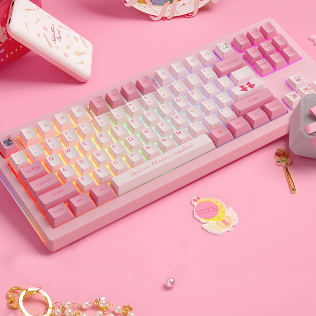 AKKO Prunus Lannesiana TAC87 OEM Mechanical 10000mAh Battery 88 Keys 80% TKL Layout Gasket Mount 5-Pin Hot-Swappable RGB Backlit