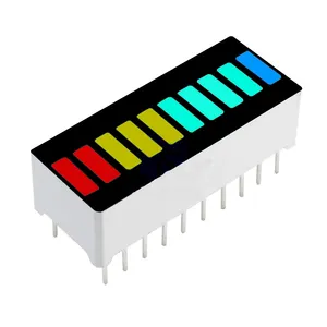 Módulo de pantalla LED, barra de visualización de luz de 10 segmentos, Ultra brillante, rojo, amarillo, verde y azul, 4 colores disponibles