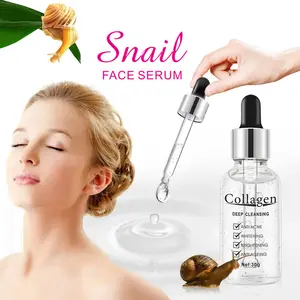 Sérum de collagène mucine d'escargot hydratant réparateur hydratant OEM pour le visage sérum de soin de la peau enrichi en collagène