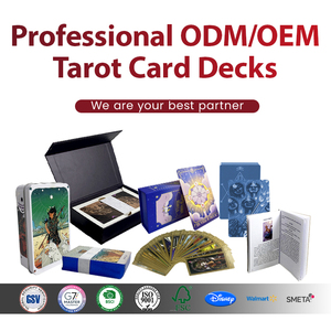 Vente en gros de 78 cartes Oracle originales, jeu de tarot pour débutants, impression de logo doré, cartes de tarot en forme de logo - Product Image 5