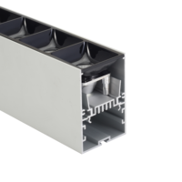 Bande lumineuse led W54 x H80mm en alliage anodisé 6063 avec diffuseur PC, extrusion d'aluminium, profilé led