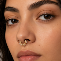 Anneau clicker en titane G23 ASTM F136 pour septum, piercing nez, daith, hélix, cartilage d'oreille, anneaux segmentés articulés, bijoux corporels en CZ