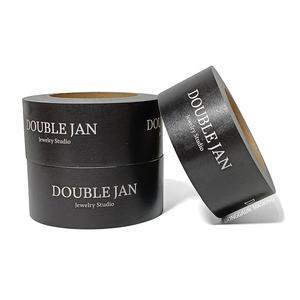 شريط تغليف مخصص مطبوع بشعار العلامة التجارية، صديق للبيئة، شريط ورق كرافت أسود مخصص - Product Image 2