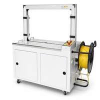 Machine de cerclage automatique personnalisable pour cartons, cerclage parallèle, table de travail de 750 mm, tension réglable pour la logistique industrielle