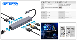 <span class=keywords><strong>USB</strong></span> C HUB 6 trong 1 multiports <span class=keywords><strong>adapter</strong></span> để 4K 60Hz <span class=keywords><strong>HDMI</strong></span> RJ45 <span class=keywords><strong>USB</strong></span>-A 3.0 với PD 100W cho MacBook - Product Image 6