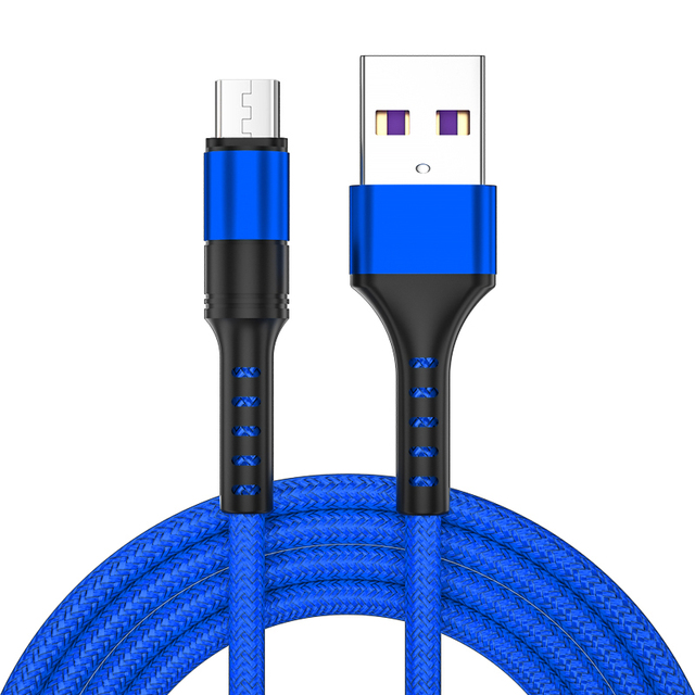 Hot Sale Nylon Braided 4A Fast Micro Usb Charging Charge Sync Data Transmission Cable for Android Smartphones