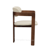 Chaises de salle à manger modernes en bois massif de noyer, fauteuils durables rembourrés en bois de frêne pour la maison, l'hôtel, le café et le restaurant (vente en gros)
