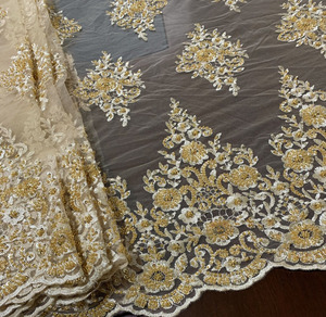 <span class=keywords><strong>Tela</strong></span> de tul bordada a máquina de lentejuelas con cuentas de novia de última moda para vestidos, <span class=keywords><strong>tela</strong></span> de encaje con cuentas al <span class=keywords><strong>por</strong></span> mayor - Product Image 5