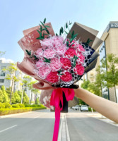 Chaque amour nouveau produit préservé Rose fleur éternelle mignonne petite fille dans une boîte en acrylique pour cadeau décor à la maison