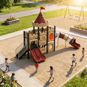 Toboggan de terrain de jeux pour projet de rénovation de terrain de jeux, garantie de 12 mois, usine chinoise - Product Image 2