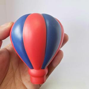 Ballon anti-stress en mousse en forme de montgolfière avec impression de logo personnalisé, jouet souple et compressible pour la promotion - Product Image 5