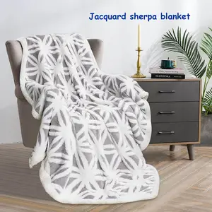 Cobertor Sherpa de flanela de flanela de 2 camadas e Sherpa de flanela lisa personalizada de flanela de flanela de 2 camadas ecológica para o inverno