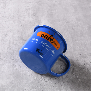 Tasse à thé vintage en gros du fabricant, design personnalisé avec logo imprimé, tasse à café émaillée de voyage, réutilisable pour le camping, compatible <span class=keywords><strong>lave</strong></span>-<span class=keywords><strong>vaisselle</strong></span> - Product Image 6