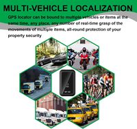 Mini traceur GPS GF22 en temps réel pour voiture et animaux domestiques, anti-perte, enregistreur vocal, fixation OBD, multi-positionnement, WiFi, application Android, batterie, noir