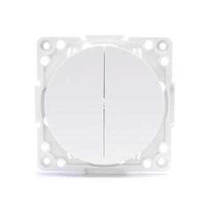 Interrupteur allemand à 2 touches, blanc, idéal pour contrôler l'éclairage intérieur et améliorer la fonctionnalité - Product Image 2