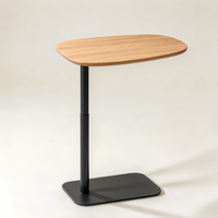 Table basse portable réglable en hauteur, petite table à thé avec plateau en MDF, idéale pour les salons et les espaces partagés