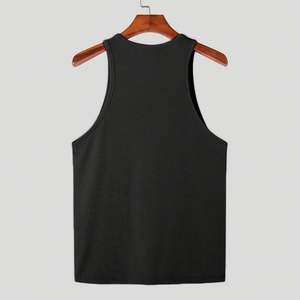 Débardeur côtelé décontracté 100 % coton respirant pour homme - Teint en pièce, design amincissant personnalisé - Product Image 6