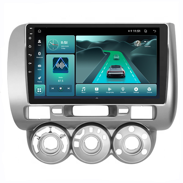 9 Inch Car Radio Multimedia Video Player Navigation GPS Android 13 Screen for Honda Fit Jazz City 2002-2007 RHD