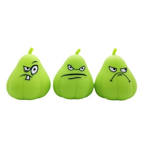 Custom logo TPR Wogua Angry Green Pumpkin Funny Face Pinch Soft Slow Rebound <b>Squeeze</b> Decompression Toys for Kids Boys and Girls - Product Image 2