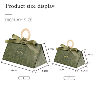 Grande Capacidade Triângulo Forma Saco De Papel Caixa De Embalagem Com Alças Festa Casamento Candy Favor <span class=keywords><strong>Gift</strong></span> <span class=keywords><strong>Box</strong></span> - Product Image 3