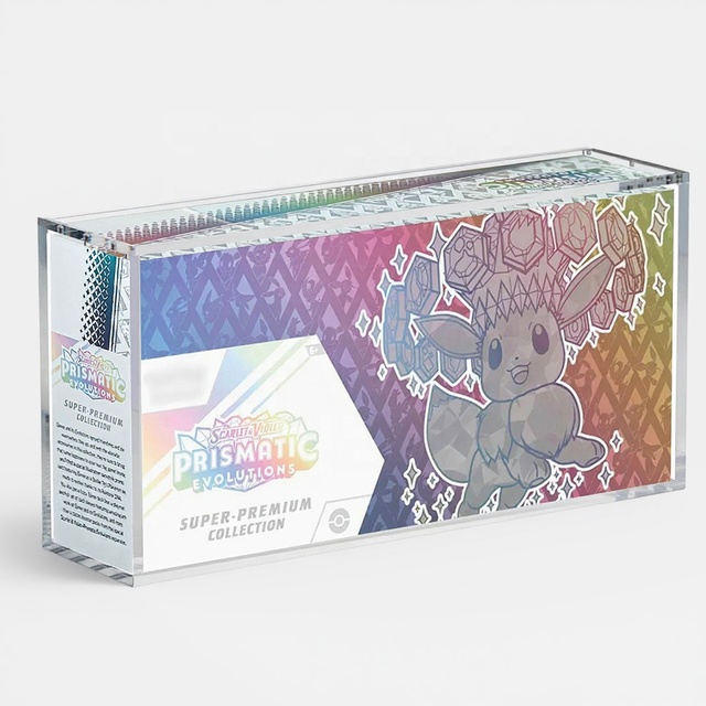 Strong Magnetic UV Protective Acrylic Display Protector Case Prismatic Evolutions Super Premium Collection SPC Box