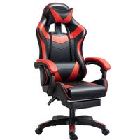 Chaise de jeu ergonomique avec repose-pieds, appui-tête confortable et soutien lombaire